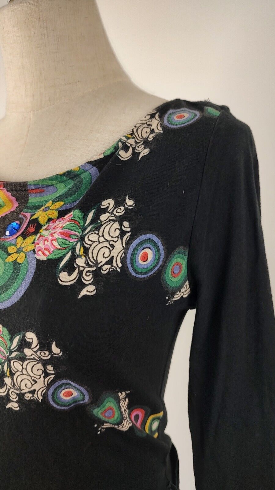 DESIGUAL VESTITO DONNA TG. M WOMAN CASUAL VINTAGE DRESS