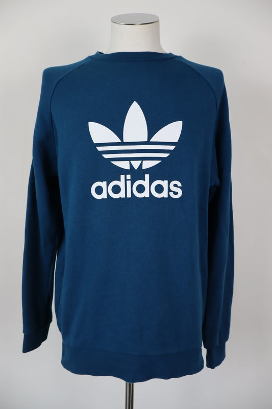ADIDAS FELPA COTONE UOMO Tg L MAN COTTON JACKET SWEATSHIRT VINTAGE SPORT