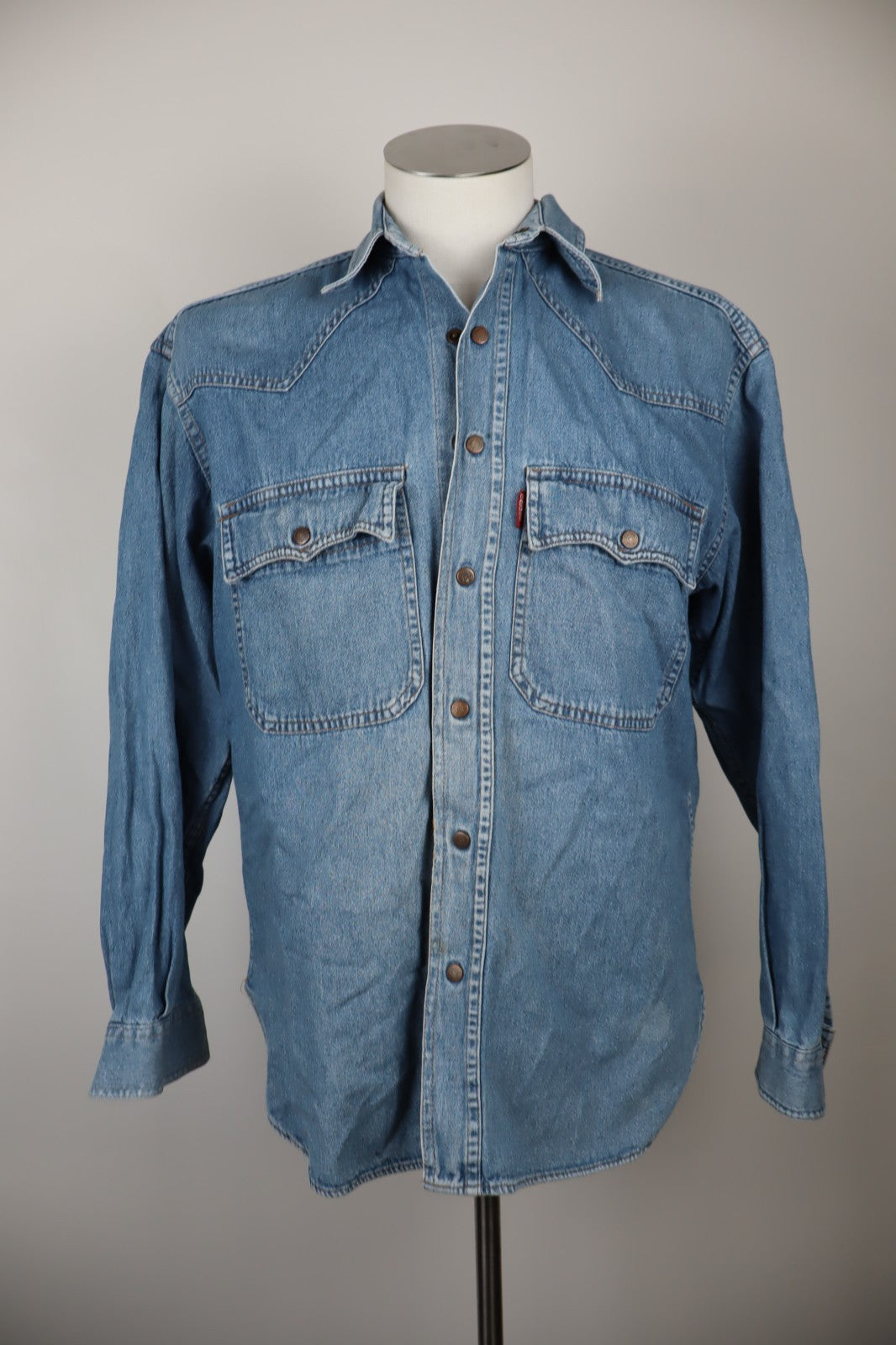 CASUCCI CAMICIA JEANS UOMO COTONE TG S MAN CASUAL VINTAGE SHIRT COTTON DENIM