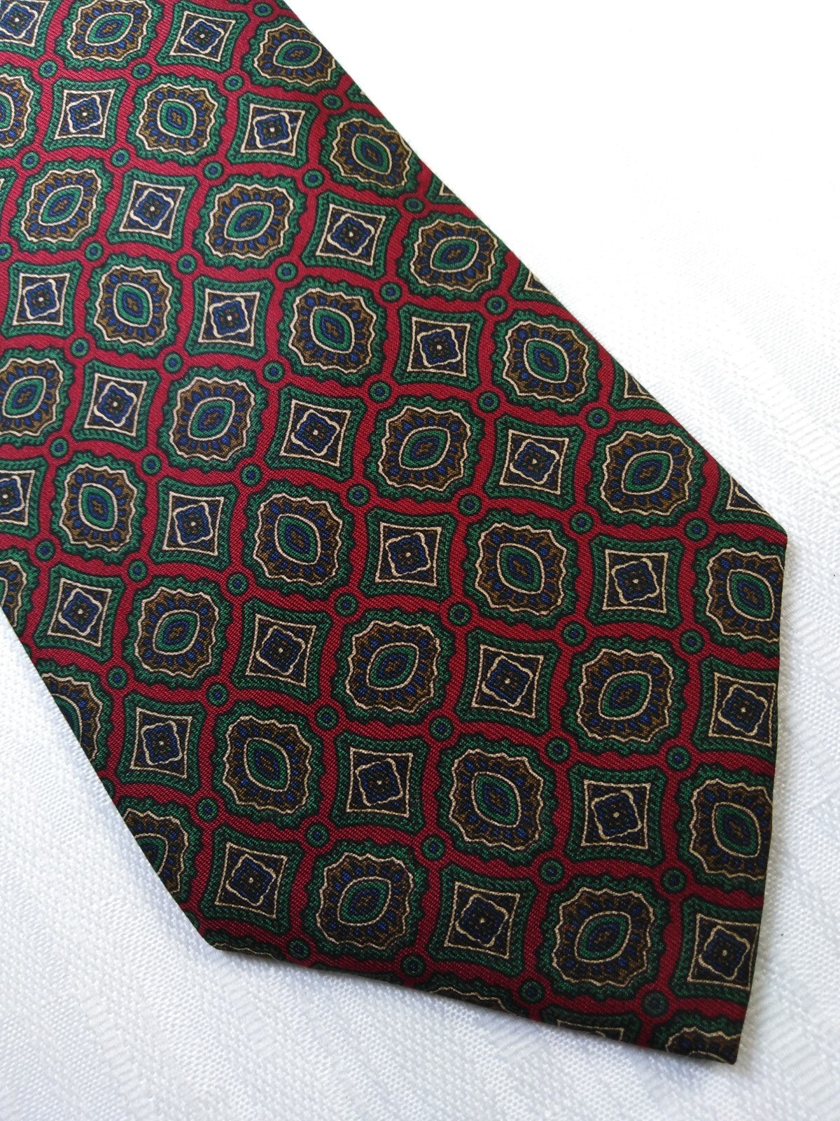 ANGYLE & SUTHERLAND 100% SETA SILK TIE CRAVATTA NECKTIE VINTAGE CLASSIC ITALY