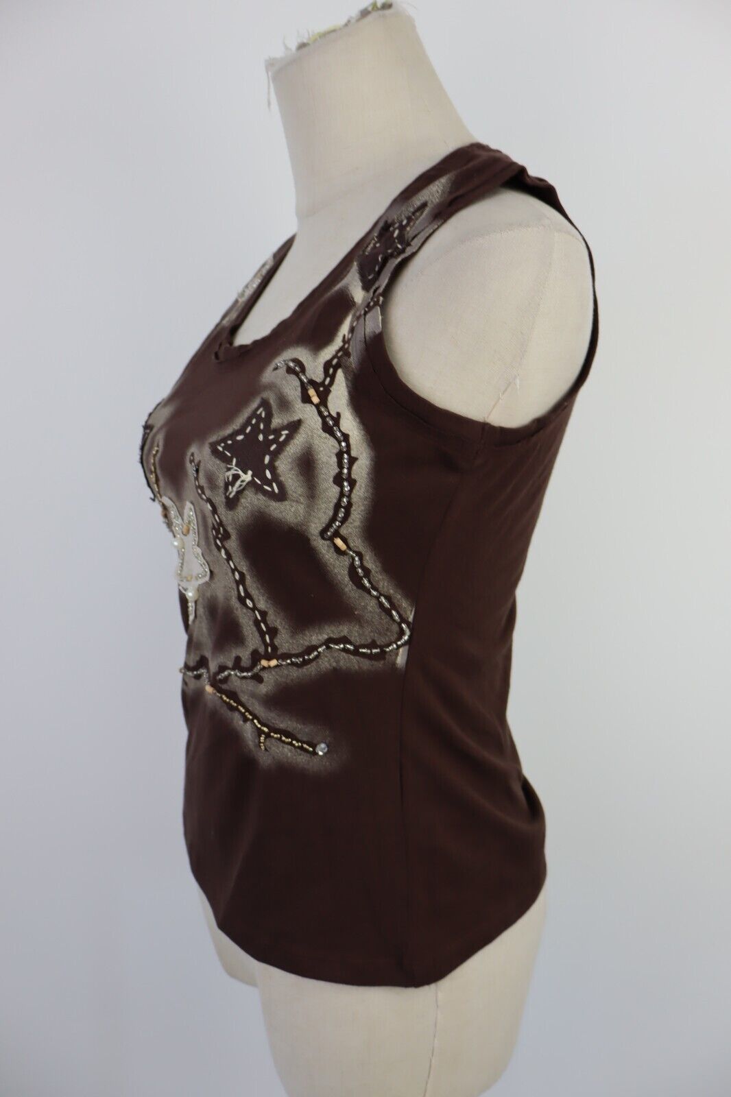 MAGLIA CROP TOP DONNA TG M WOMAN T-SHIRT INDIE GRUNGE GRAFIC VINTAGE Y2K 2000'S