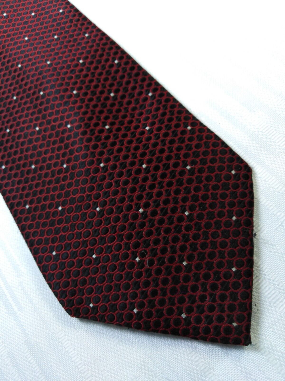 ANDREA CONTE NAPOLI SILK TIE SETA CRAVATTA NECKTIE MADE IN ITALY SELF TIPPED
