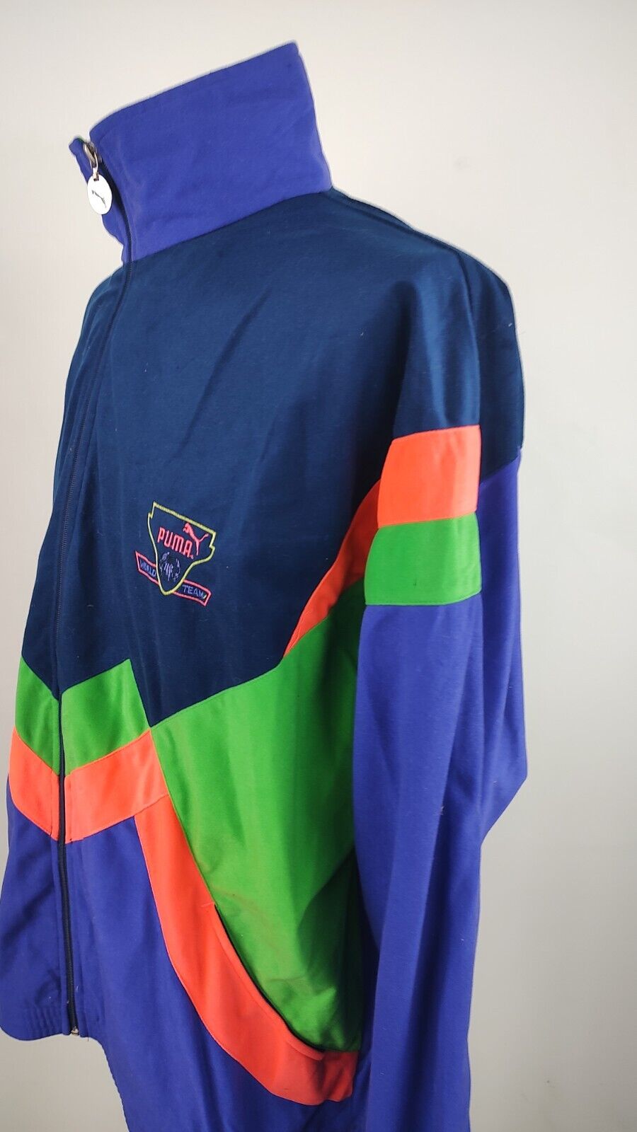 PUMA WORLD TEAM GIACCA SPORT UOMO Tg 9 MAN VINTAGE JACKET CASUAL VINTAGE