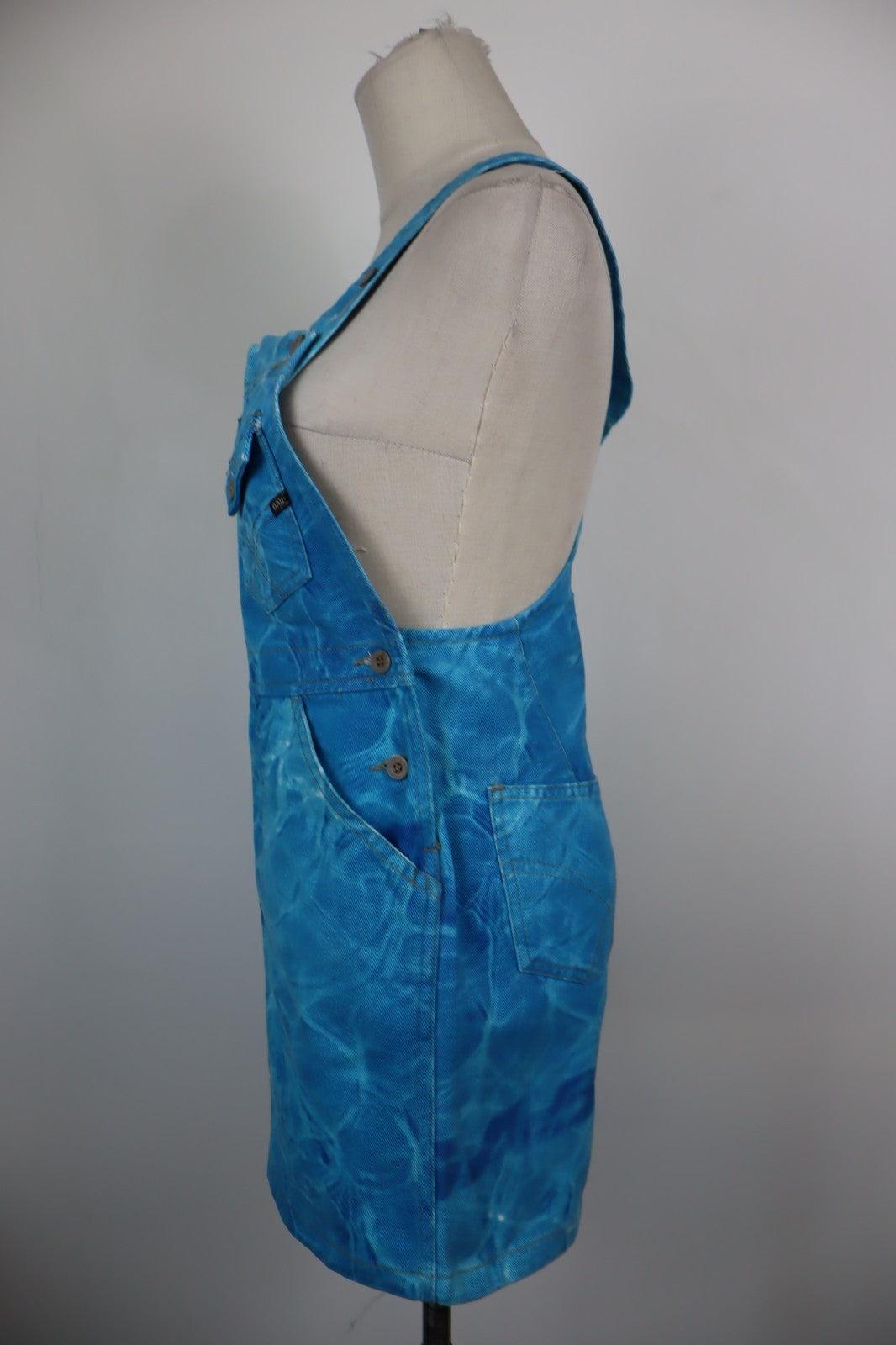 GAS VESTITO SALOPETTE JEANS DONNA TG. S WOMAN CASUAL VINTAGE DRESS ABITO