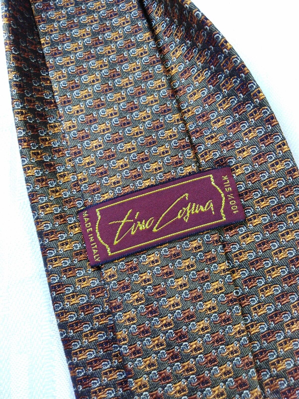 TINO COSMA 100% SETA SILK TIE CRAVATTA NECKTIE ITALY VINTAGE CLASSIC