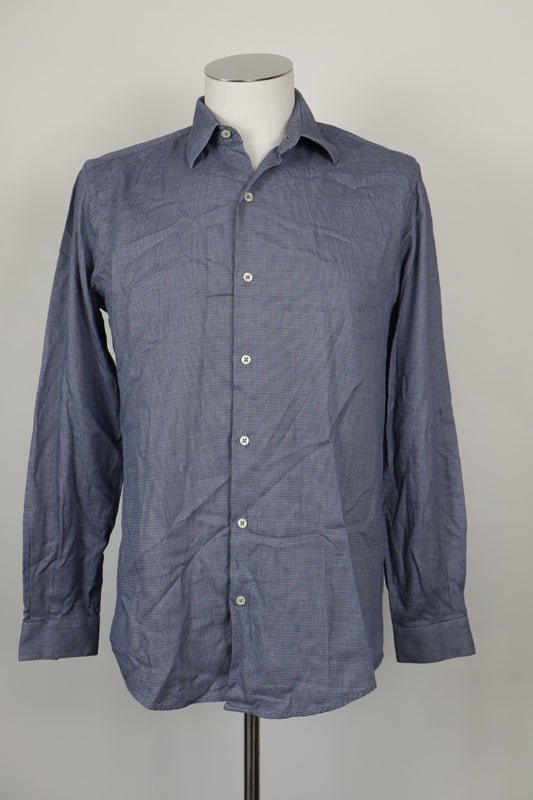 LIU JO CAMICIA COTONE UOMO TG. 40 MAN CASUAL VINTAGE SHIRT LOGO COTTON