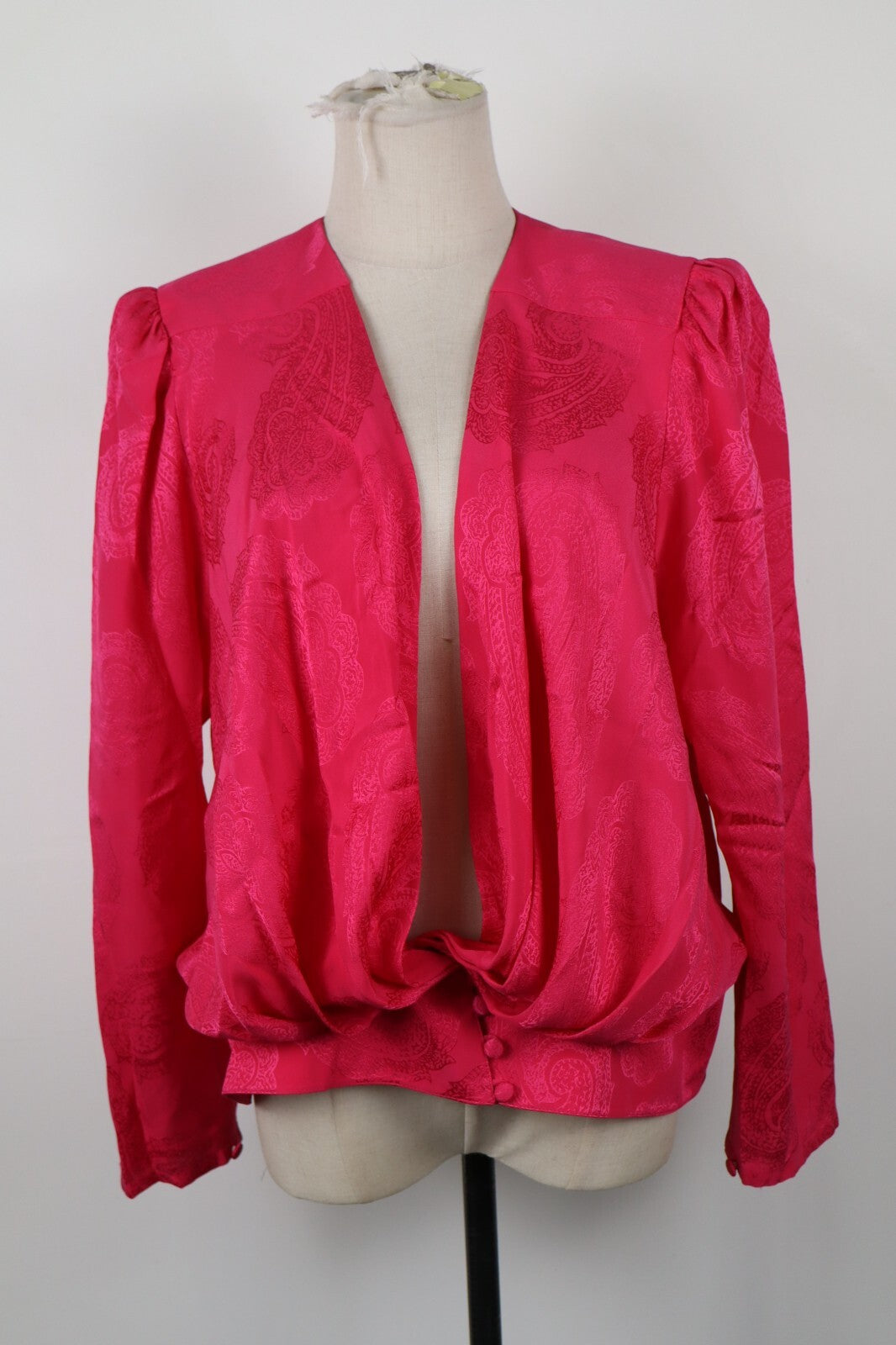 LOUIS FERAUD BLAZER GIACCA DONNA Tg 42 WOMAN VINTAGE JACKET WEST GERMANY SILK