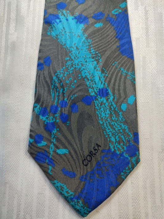 OPEL CORSA 100% SILK TIE SETA CRAVATTA NECKTIE MADE IN ITALY CLASSIC
