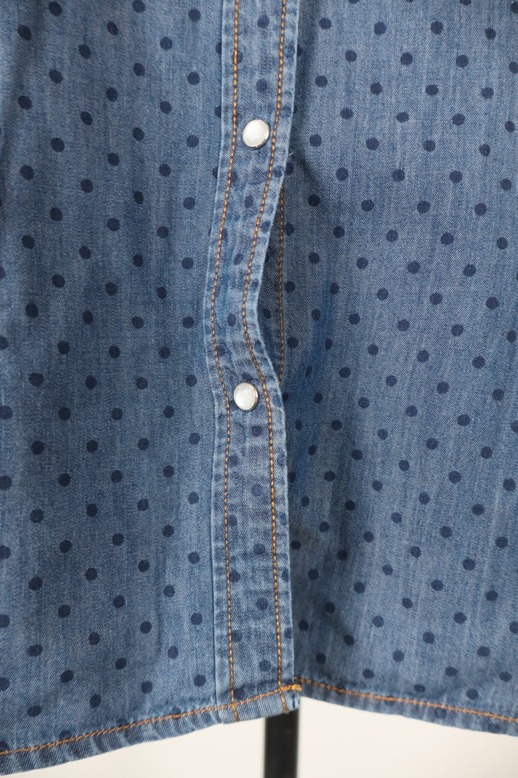 SUN 68 CAMICIA JEANS DENIM DONNA TG. L WOMAN SHIRT CASUAL VINTAGE MADE ITALY