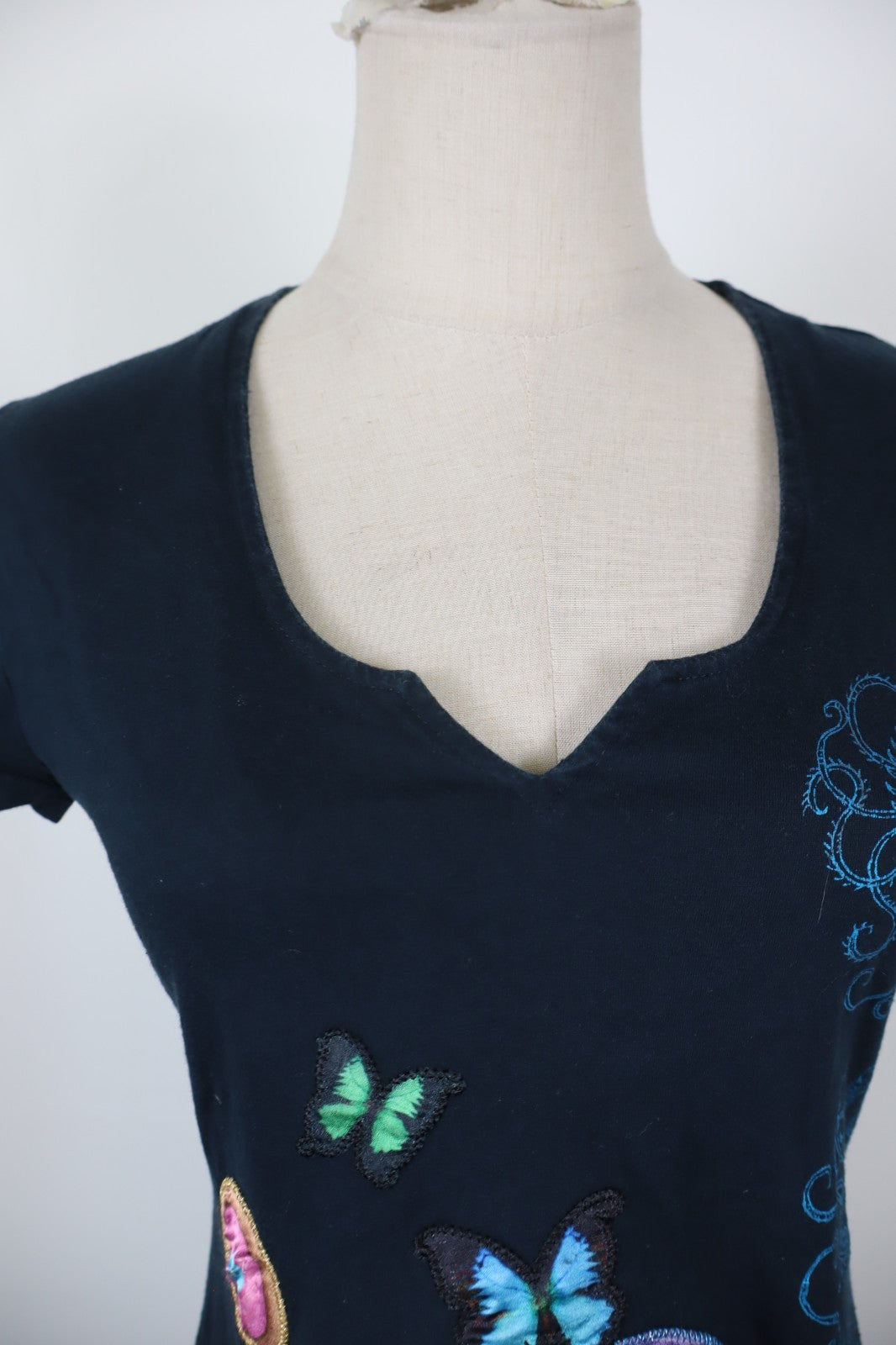 DESIGUAL VESTITO DONNA TG. M WOMAN CASUAL VINTAGE DRESS COTONE