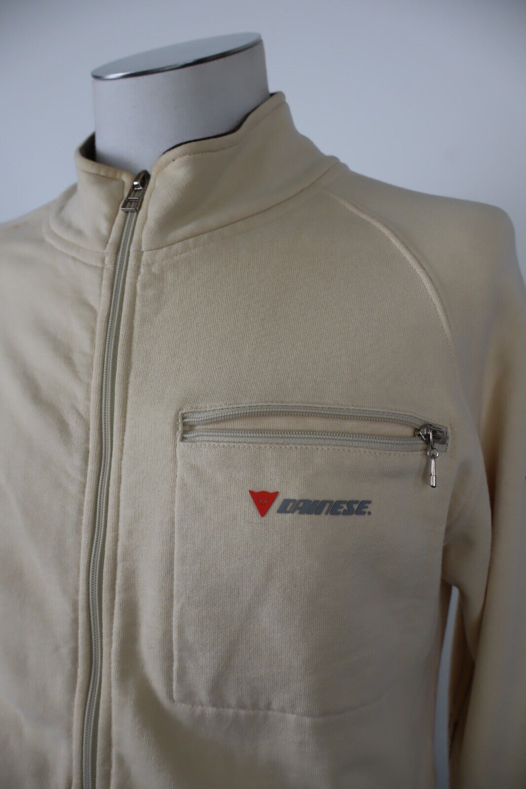 DAINESE FELPA ZIP JACKET UOMO Tg S SPORT MAN SWEATSHIRT CASUAL COTONE PELLE