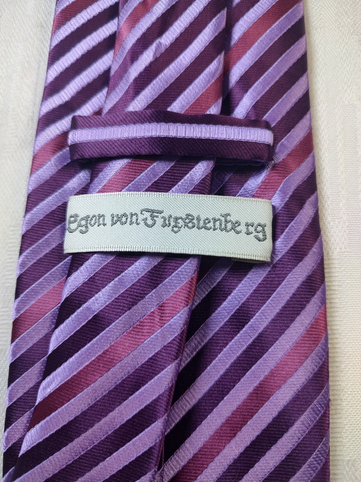EGON VON FURSTENBERG 100% SILK TIE SETA CRAVATTA NECKTIE MADE IN ITALIA CLASSIC