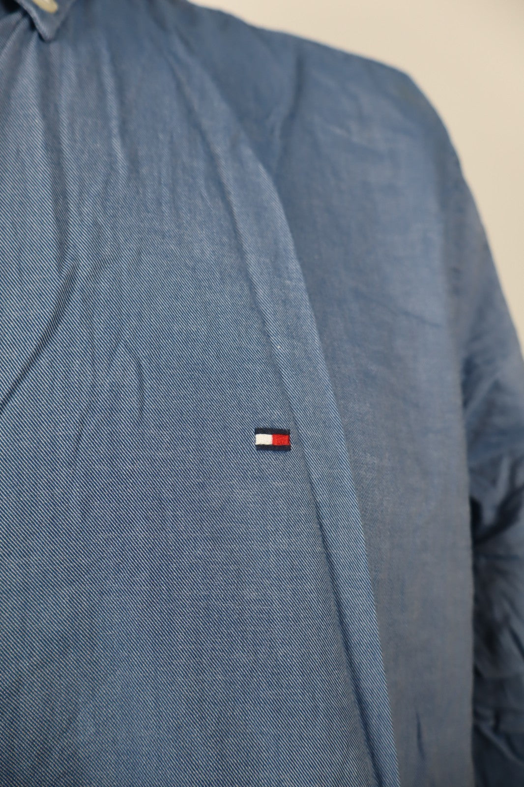 TOMMY HILFIGER CAMICIA UOMO COTONE TG. 2XL MAN CASUAL VINTAGE COTTON SHIRT