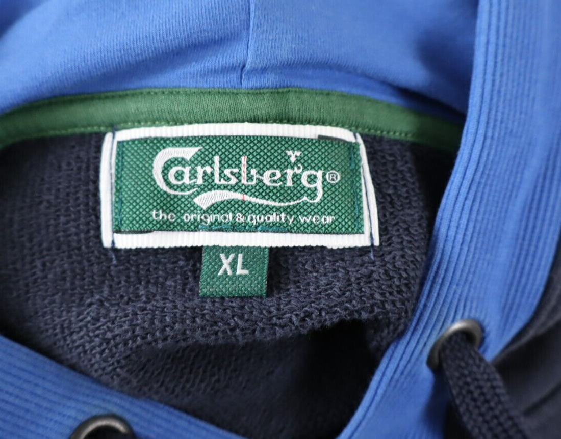 CARLSBERG FELPA SMANICATO CAPPUCCIO UOMO TG XL MAN CASUAL VINTAGE SWEATSHIRT
