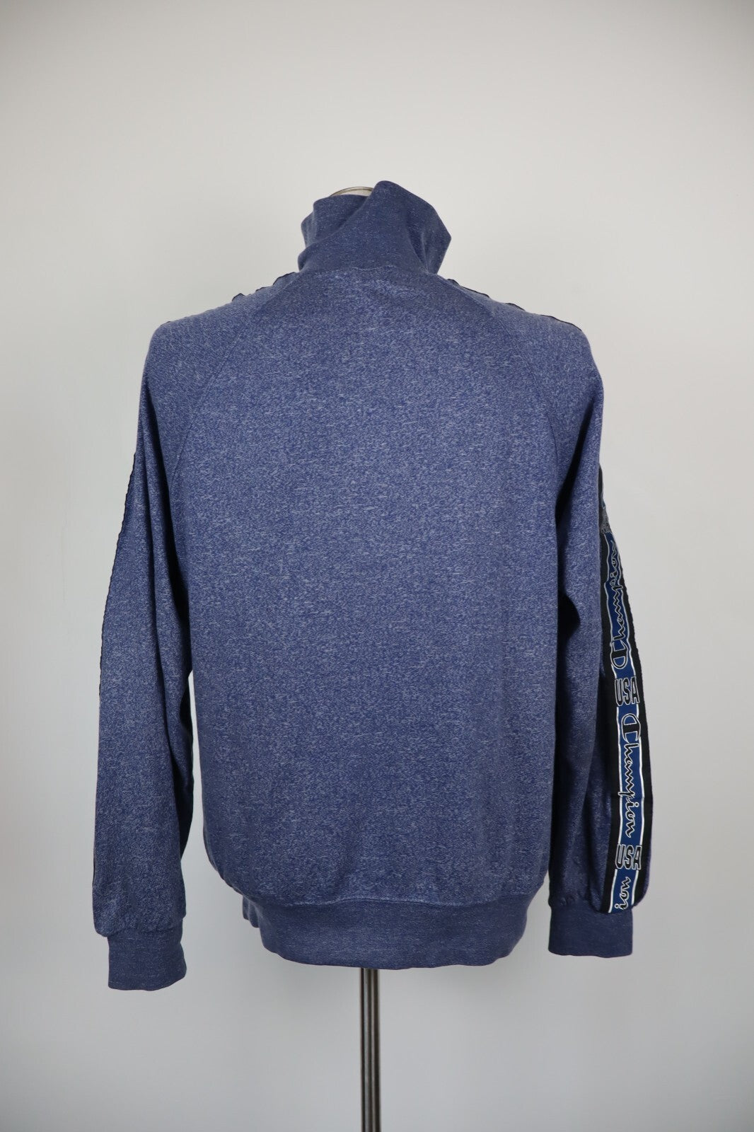 CHAMPION FELPA CON ZIP CERNIERA BLU UOMO Tg XL MAN SWEATSHIRT SPORT VINTAGE