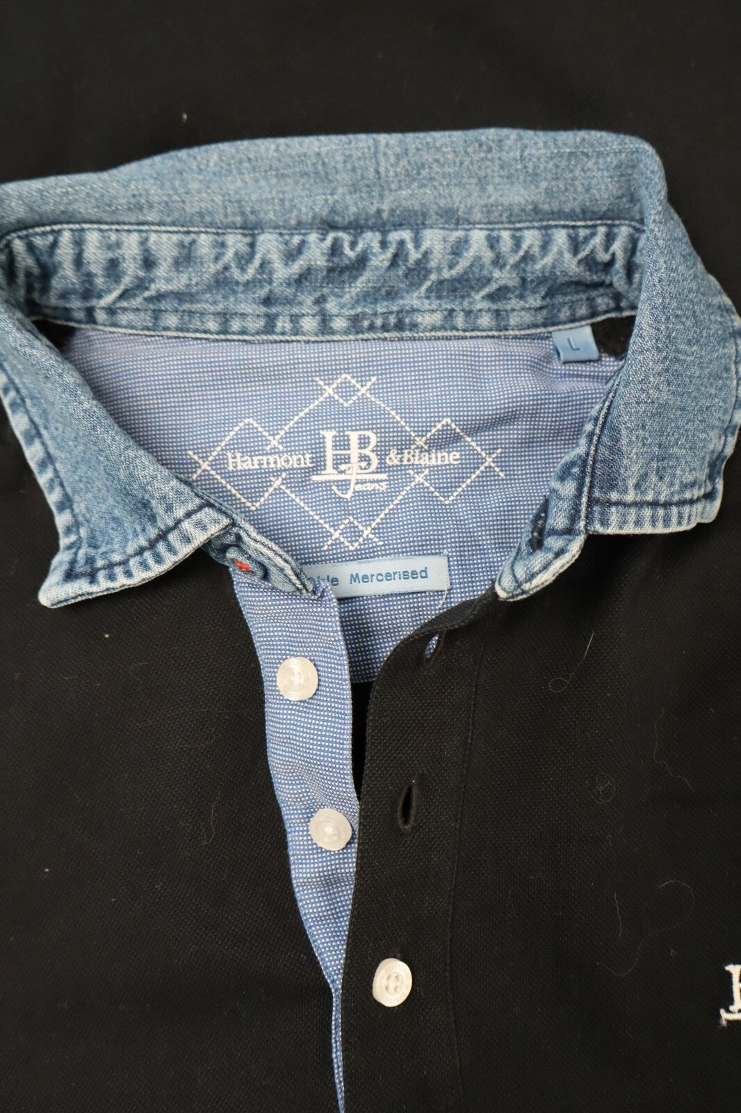 HARMONT & BLAINE JEANS MAGLIA POLO UOMO TG L MAN CASUAL VINTAGE COTONE