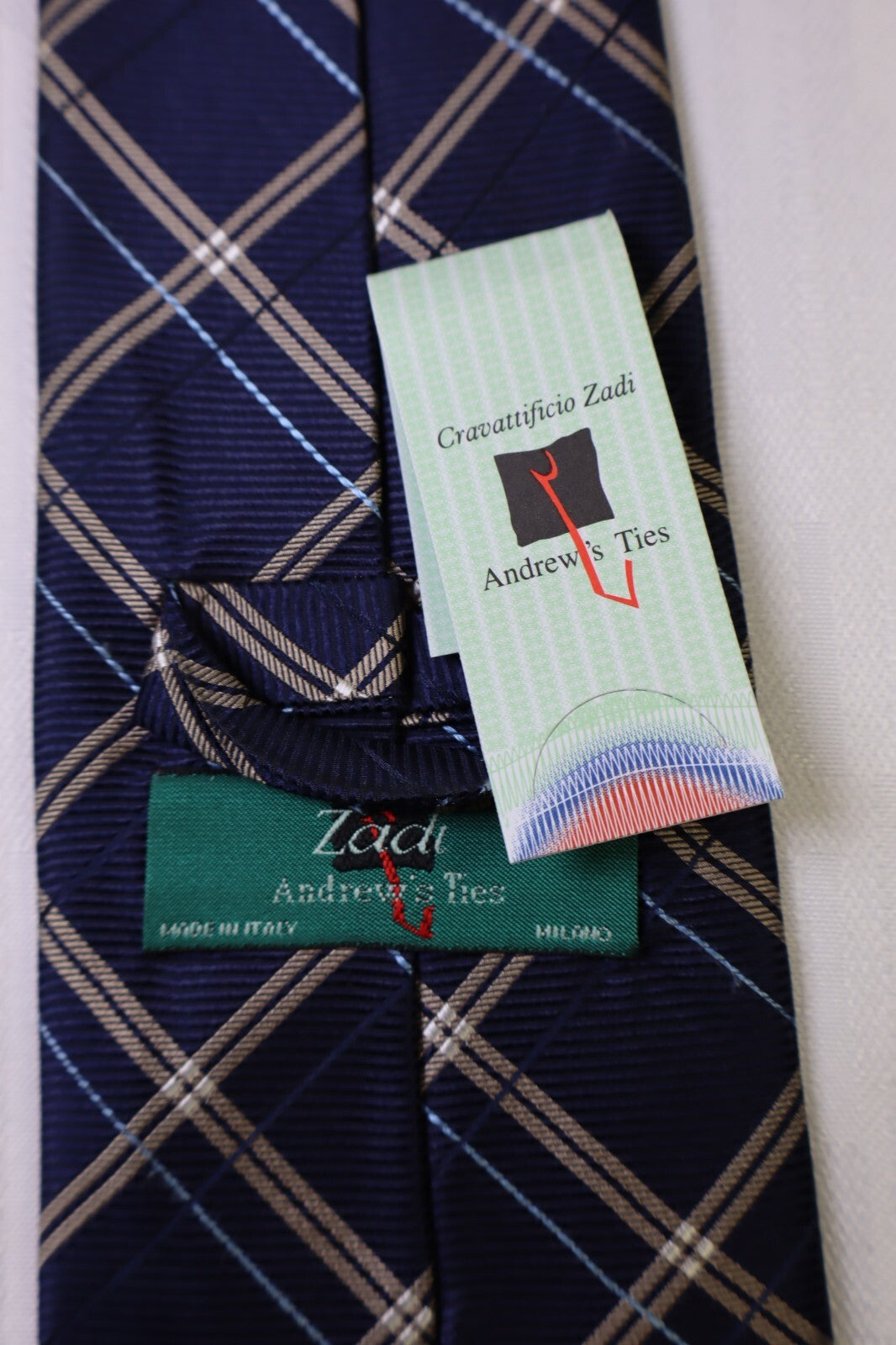 ANDREW'S TIES MILANO  SILK TIE SETA CRAVATTA NECKTIE MADE IN ITALY