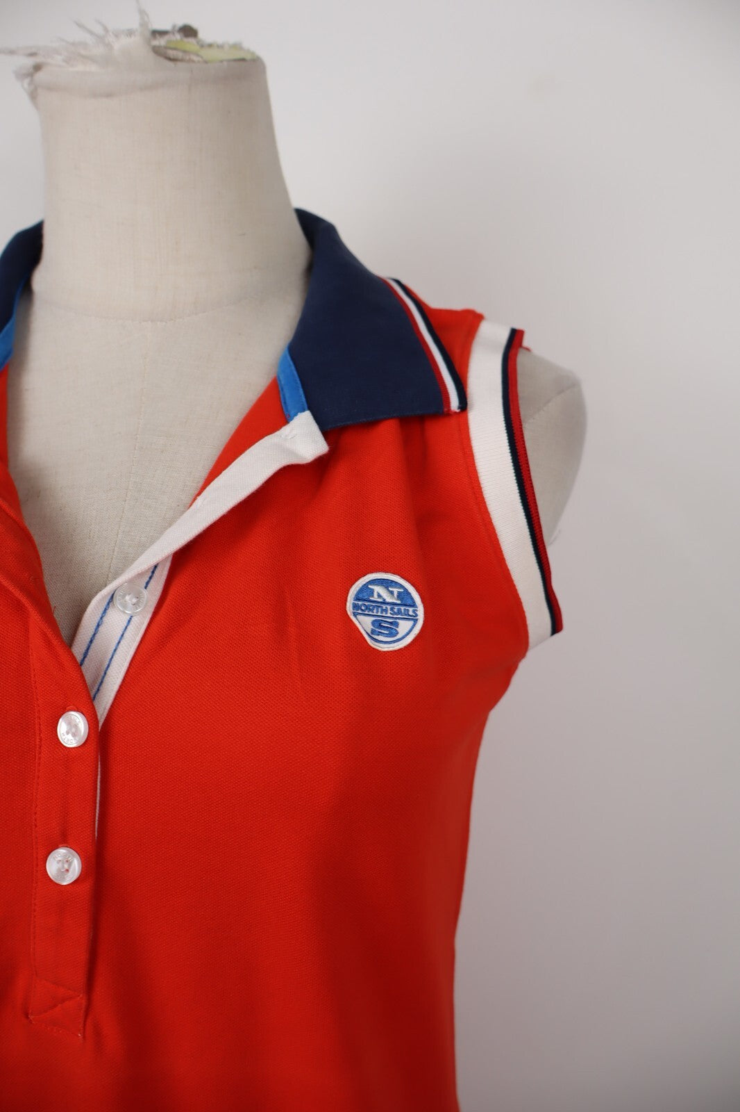 NORTH SAILS POLO MAGLIA SMANICATA COTONE DONNA TG M WOMAN CASUAL VINTAGE T-SHIRT