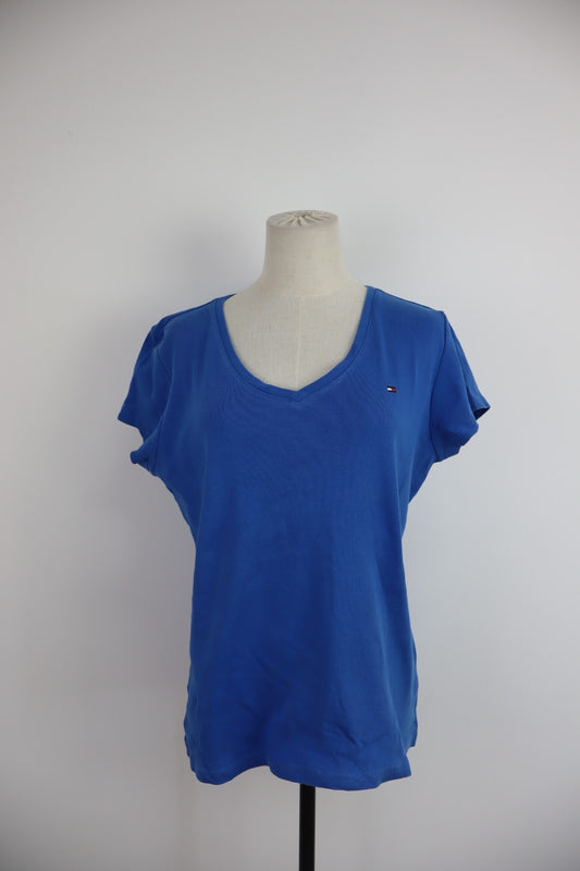 TOMMY HILFIGER MAGLIA DONNA TG. L WOMAN CASUAL VINTAGE T-SHIRT TOP COTONE