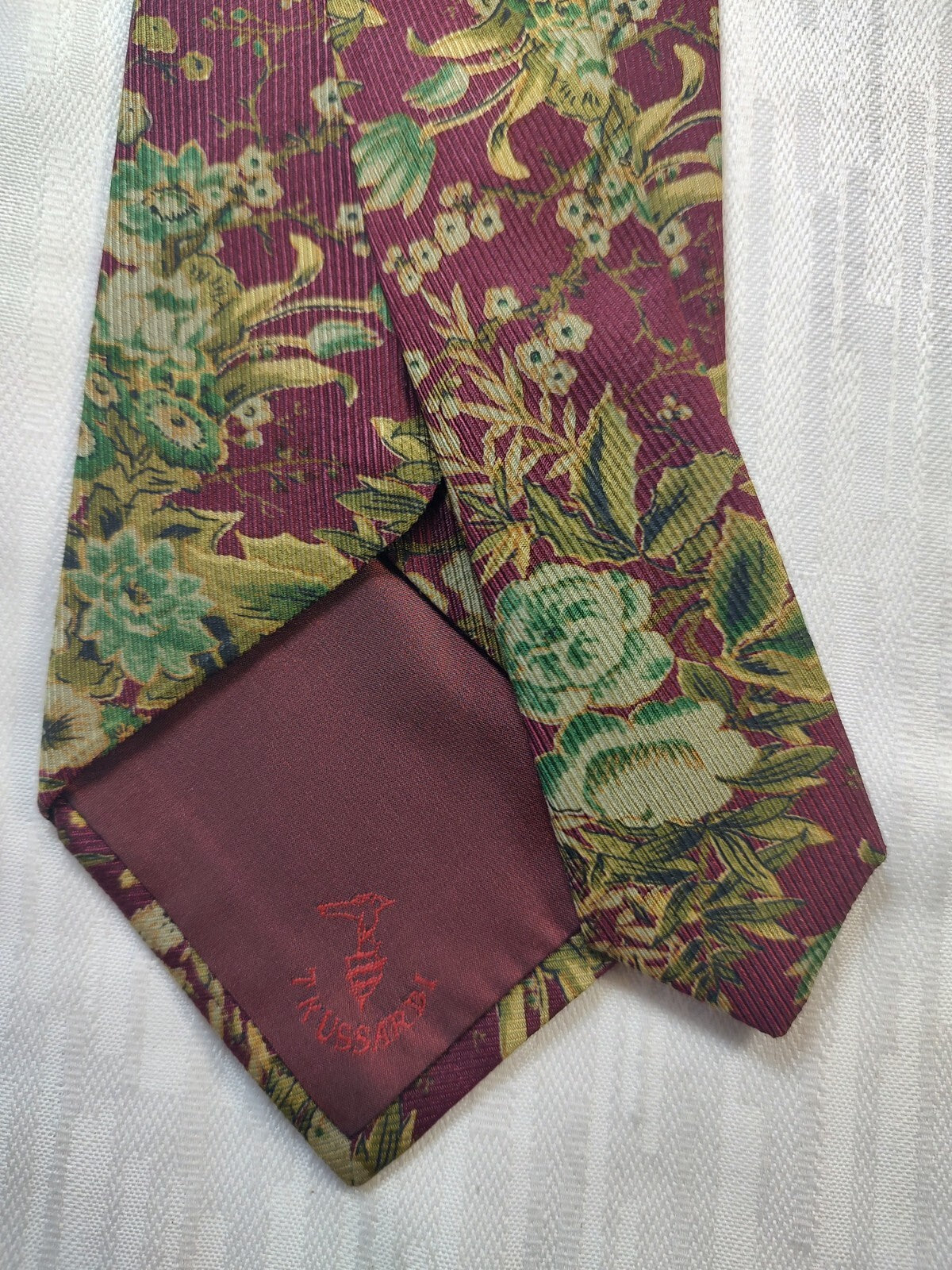 TRUSSARDI 100% SILK TIE SETA CRAVATTA NECKTIE MADE IN ITALY CLASSIC