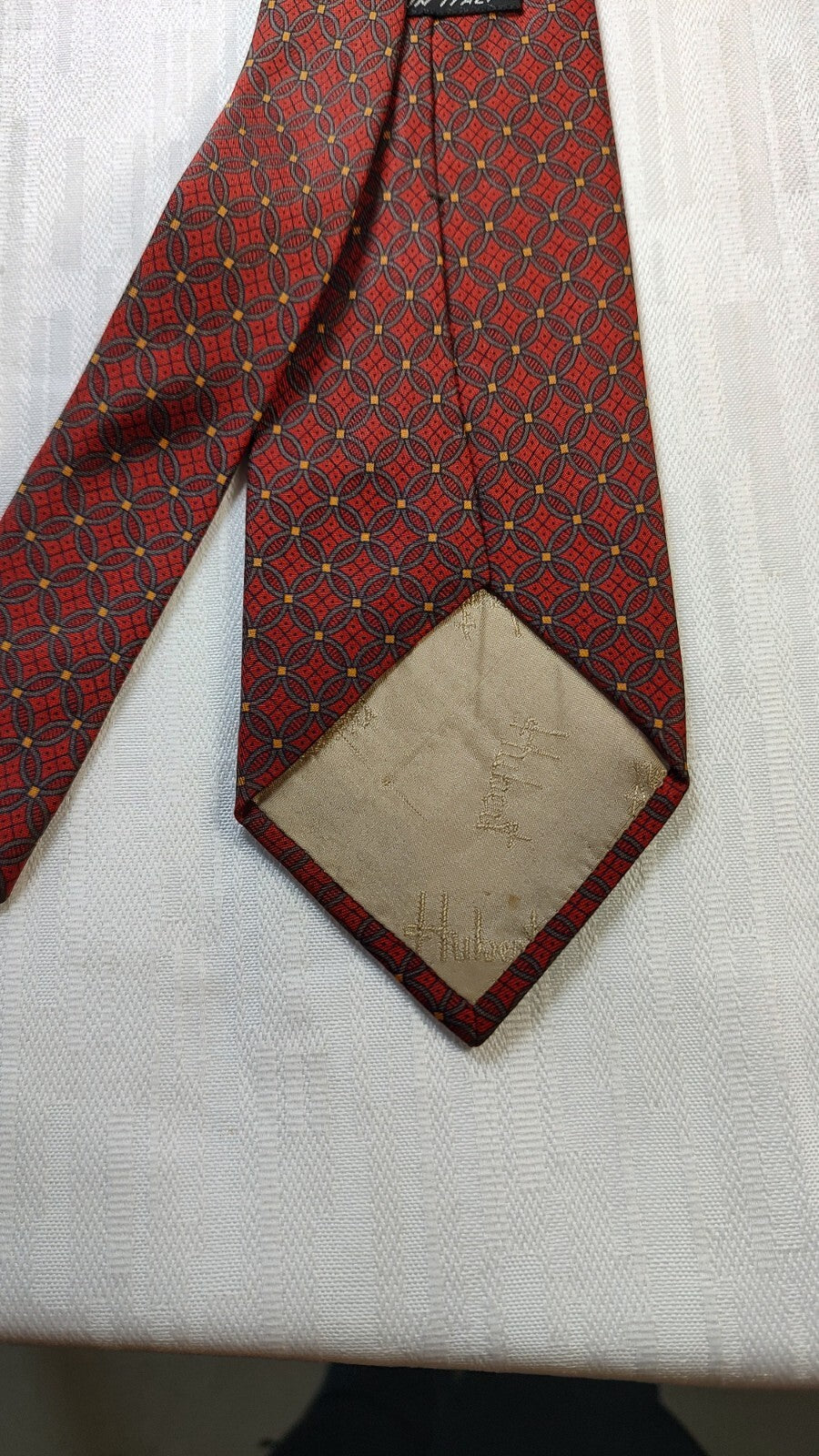 HUBERT MILANO 100%  SILK TIE SETA CRAVATTA NECKTIE MADE IN ITALY CLASSIC