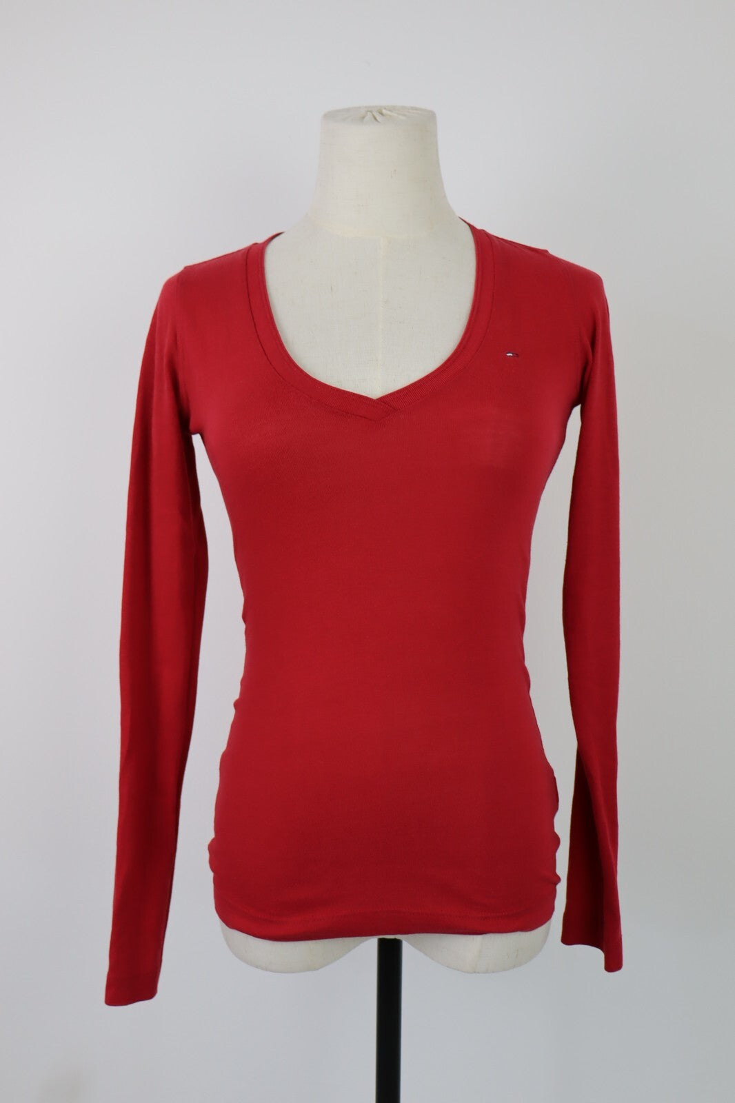 TOMMY HILFIGER MAGLIA DONNA COTONE TG. XS WOMAN SHIRT CASUAL VINTAGE