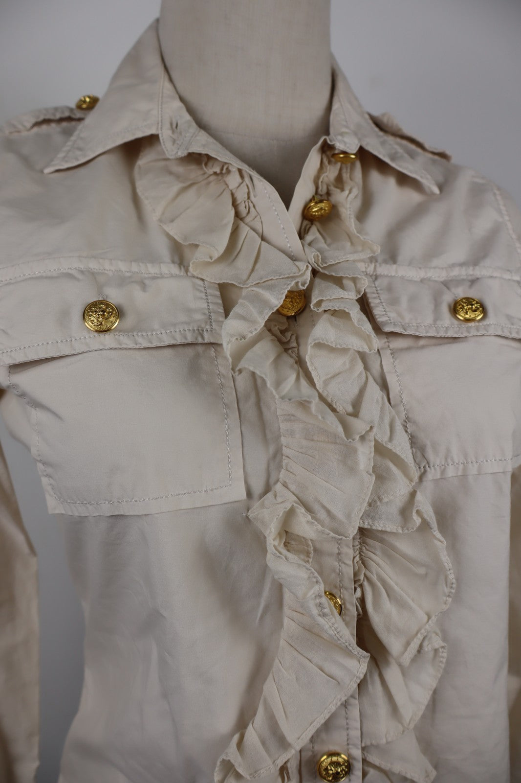 RALPH LAUREN CAMICIA DONNA TG. S WOMAN SHIRT CASUAL VINTAGE COTONE COTTON LOGO