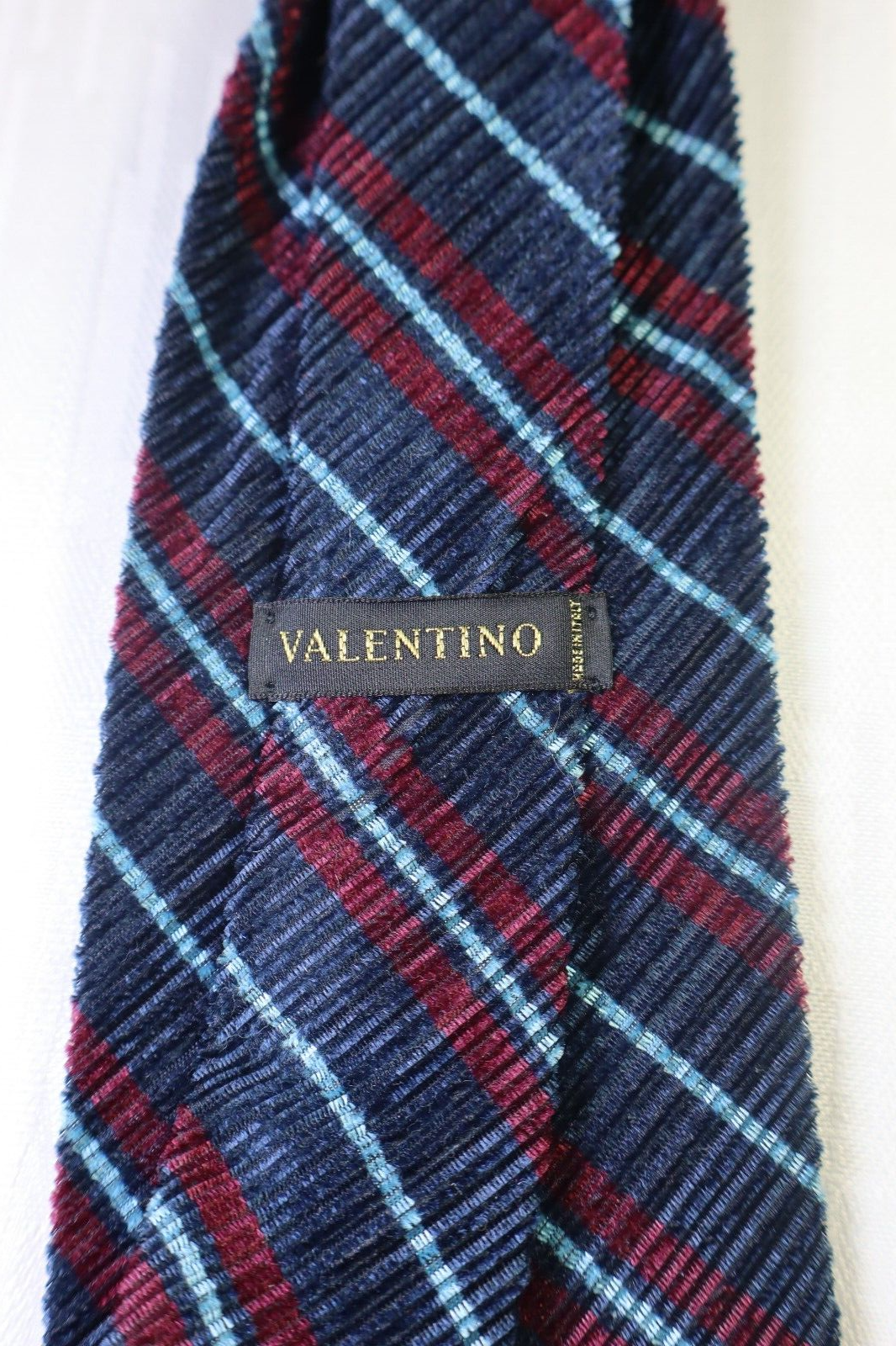 VALENTINO COTONE SETA TIE CRAVATTA NECKTIE ITALY VINTAGE CLASSIC