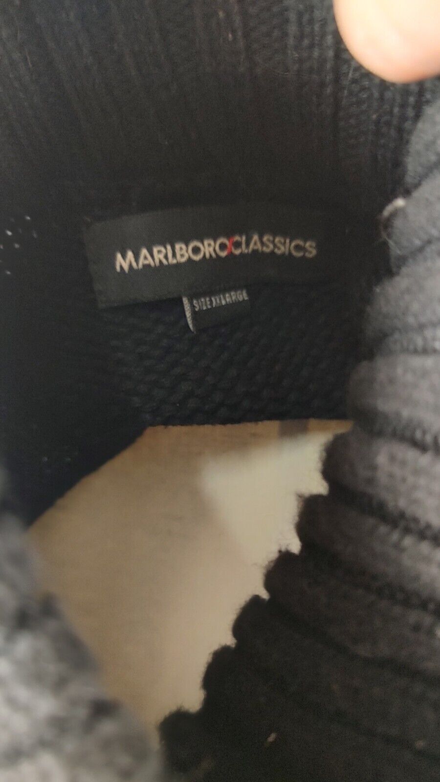 MARLBORO MAGLIONE ZIP UOMO Tg. 2XL MAN SWEATER CASUAL VINTAGE COTONE MOHAIR