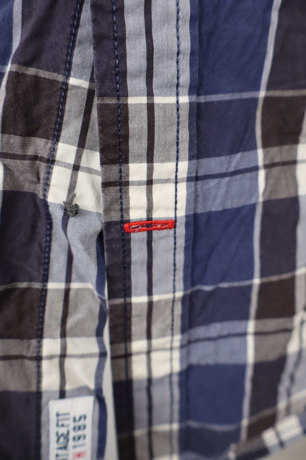 TOMMY HILFIGER CAMICIA UOMO COTONE TG. L MAN CASUAL VINTAGE SHIRT MANICA LUNGA