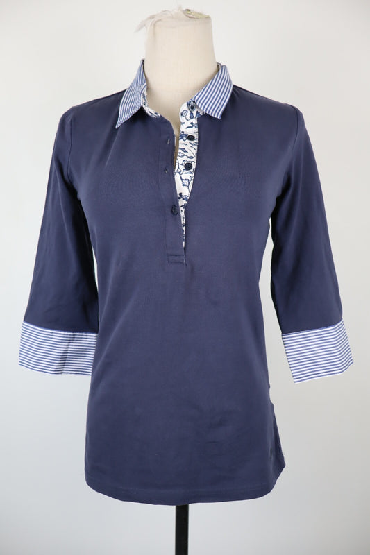 ELLESSE POLO MAGLIA DONNA TG. M WOMAN CASUAL VINTAGE T-SHIRT COTONE