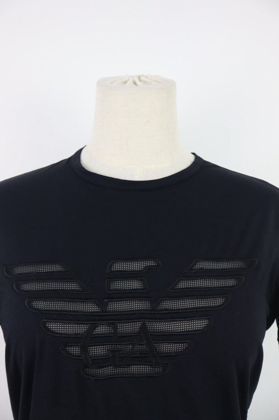 EMPORIO ARMANI MAGLIA DONNA TG. M WOMAN CASUAL VINTAGE T-SHIRT TOP NYLON