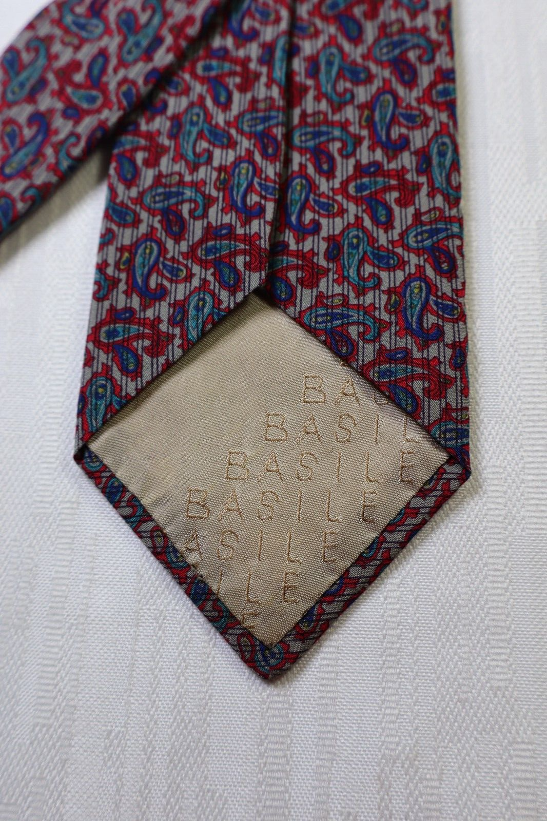 BASILE 100% SETA SILK TIE CRAVATTA NECKTIE VINTAGE CLASSIC ITALY