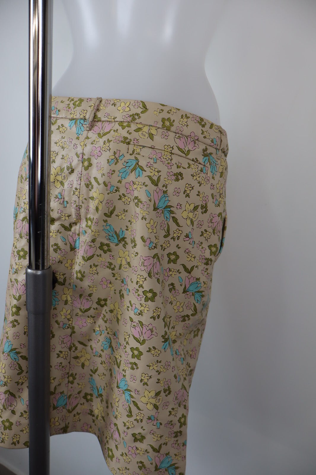 CACHAREL GONNA DONNA WOMAN SKIRT Tg. 44 VINTAGE CASUAL PELLE CUOIO