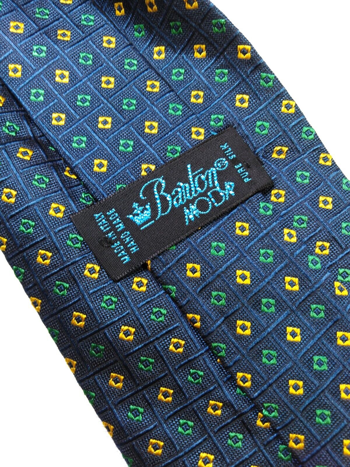 BARTON 100%  SILK TIE SETA CRAVATTA NECKTIE MADE IN ITALY