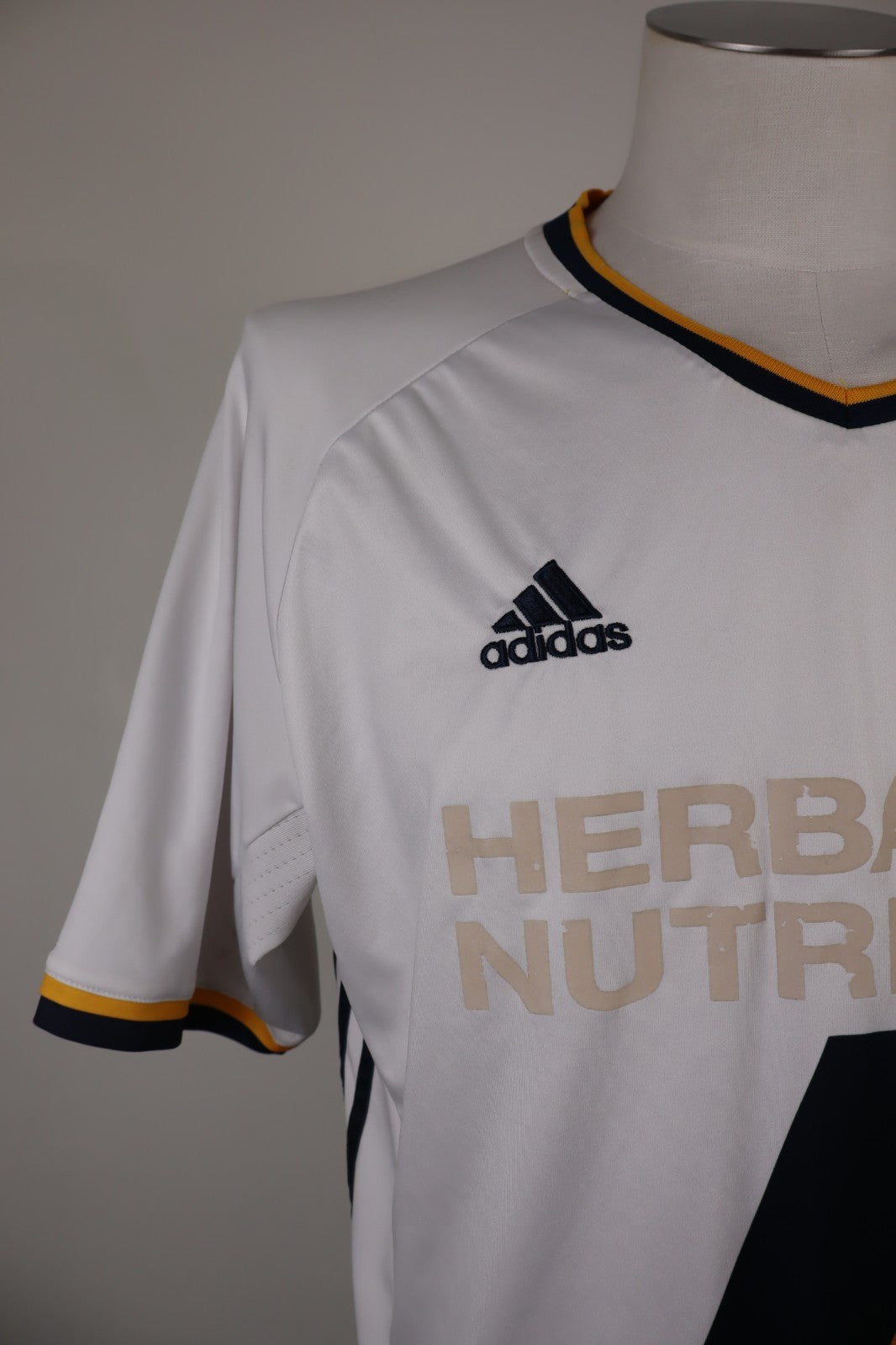 ADIDAS L.A. GALAXY MAGLIA CALCIO UOMO Tg XL SOCCER T-SHIRT GERRARD N 8 VINTAGE