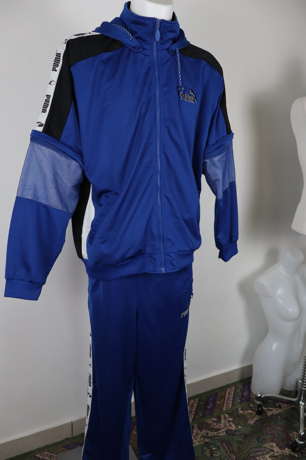 PUMA TUTA COMPLETA DUE PEZZI Tg. L TRACKSUIT JACKET PANTS UOMO SPORT