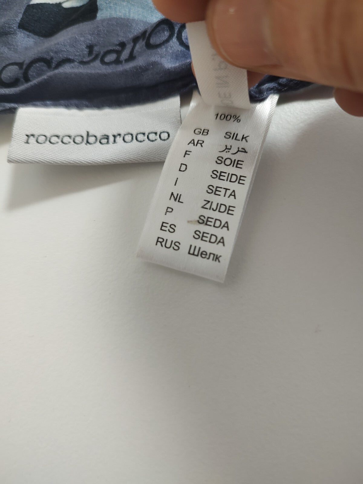 ROCCOBAROCCO FOULARD 100% SILK SETA SCARVES SCARF SQUARE MADE ITALY