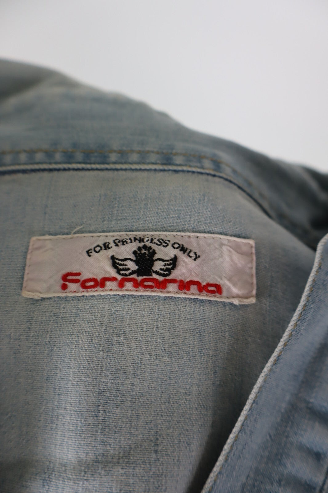 FORNARINA CAMICIA JEANS DENIM DONNA TG. M WOMAN SHIRT CASUAL VINTAGE