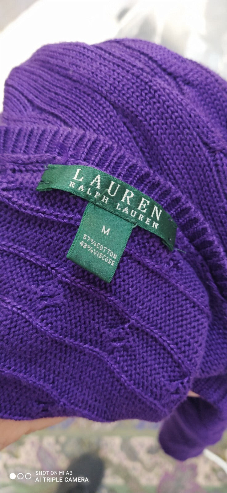 RALPH LAUREN MAGLIONE DONNA Tg. M WOMAN CASUAL SWEATER COTONE COTTON VINTAGE