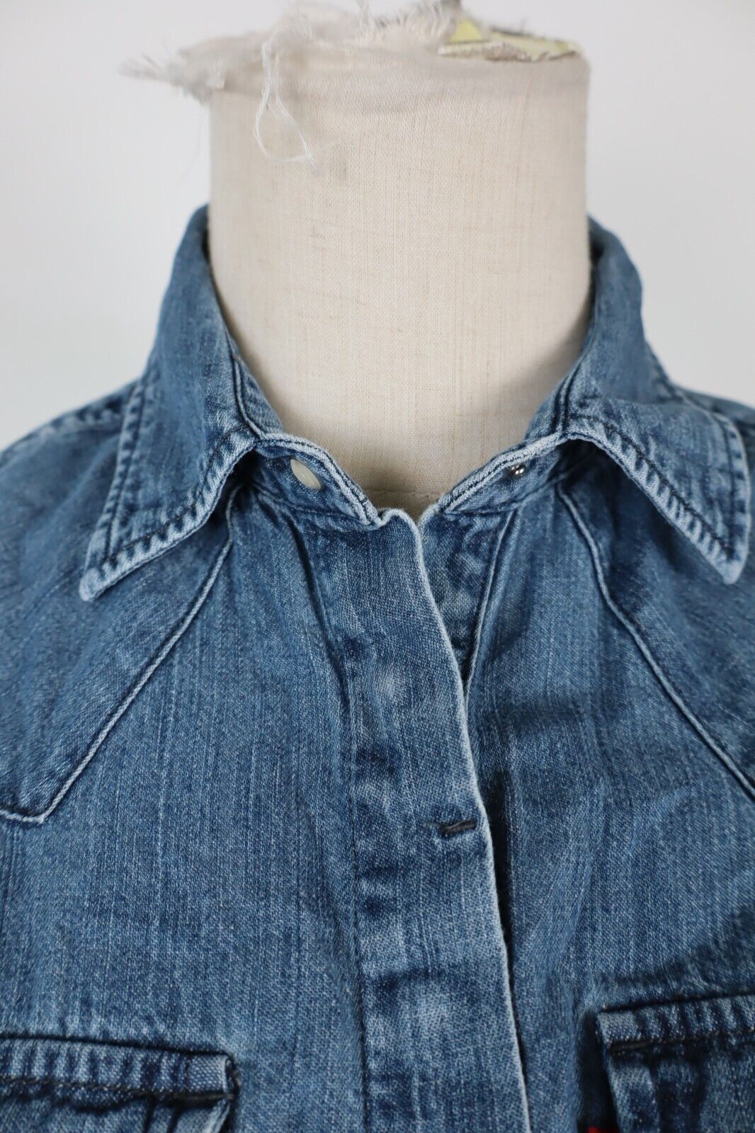 LEVI'S VESTITO CAMICIA JEANS DENIM DONNA TG. XS  WOMAN CASUAL VINTAGE DRESS