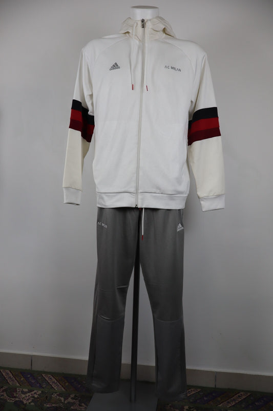 ADIDAS AC MILAN TUTA COMPLETA CALCIO UOMO Tg L TRACKSUIT SPORT VINTAGE
