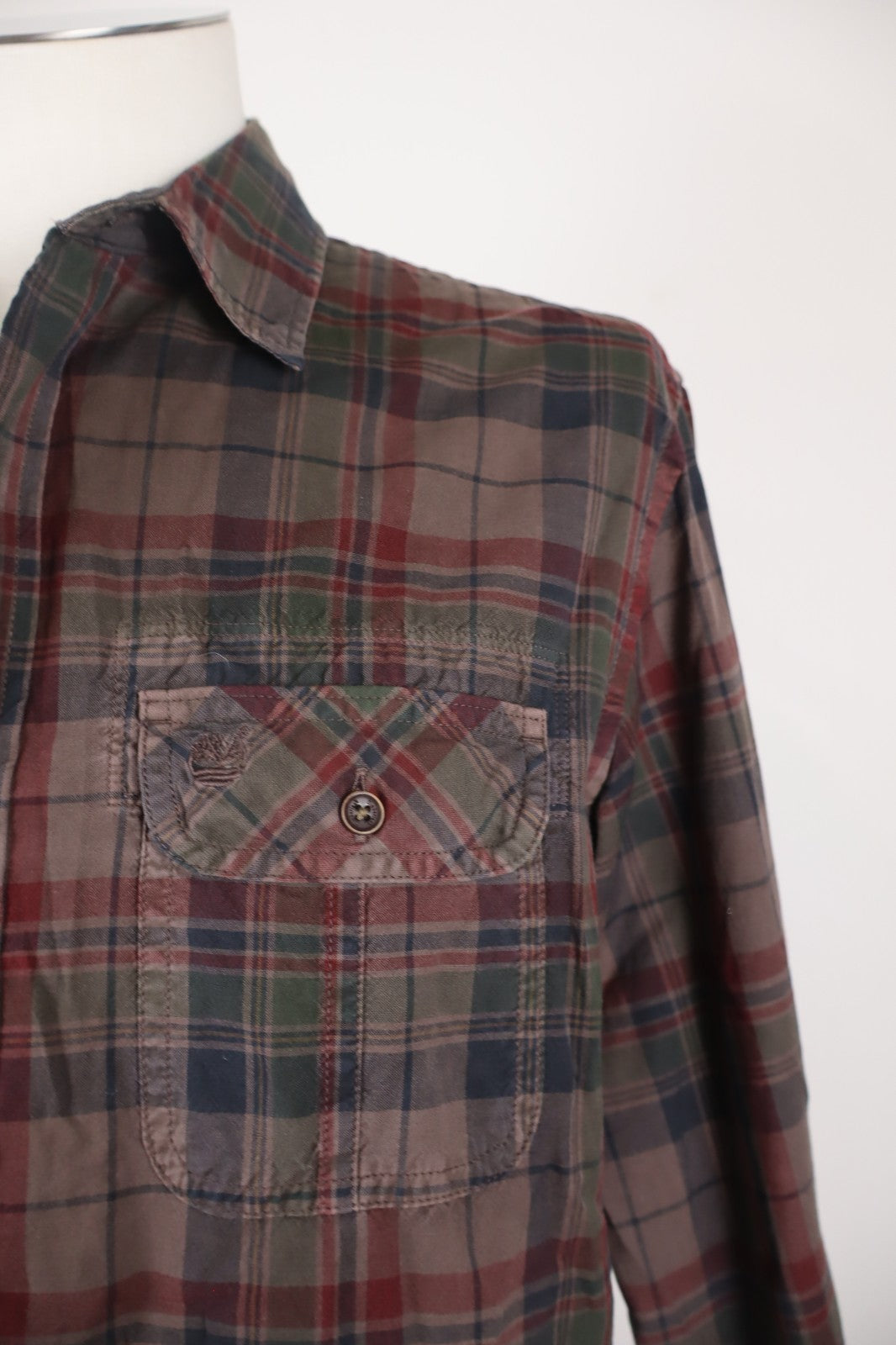 TIMBERLAND CAMICIA UOMO TG. M SLIM FIT MAN CASUAL VINTAGE SHIRT COTONE COTTON