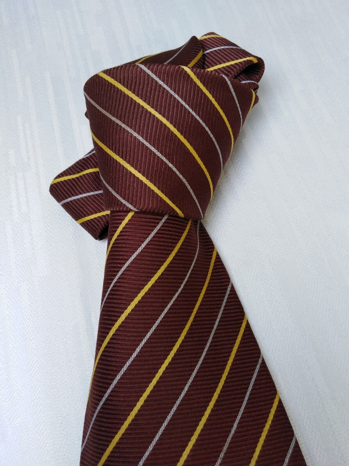 CLAUDIO LANGELLA 100% SETA SILK TIE CRAVATTA NECKTIE VINTAGE ITALY SELF TIPPED