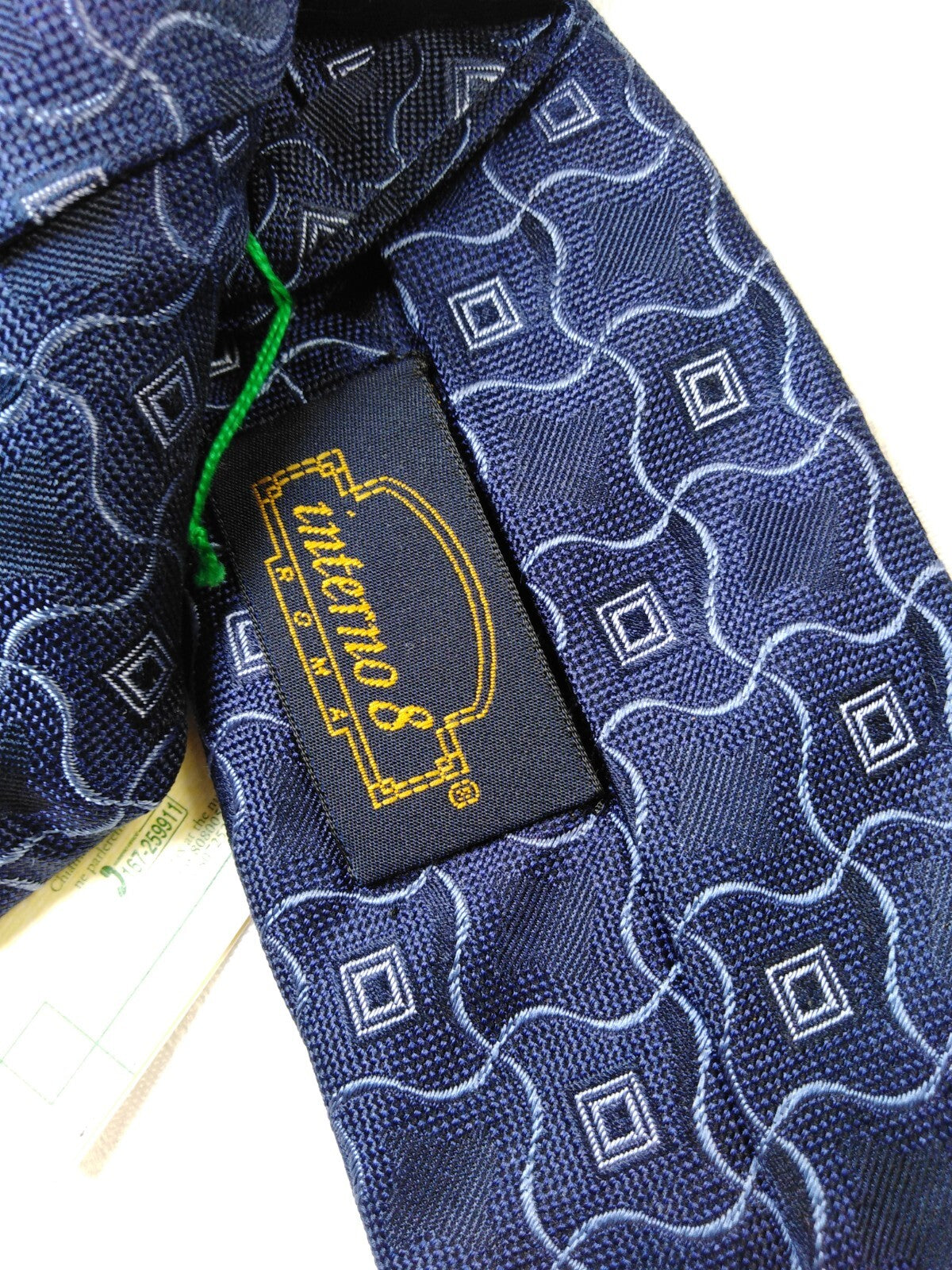 INTERNO 8 100% SILK TIE SETA CRAVATTA NECKTIE MADE IN ITALY VINTAGE CLASSIC TAG