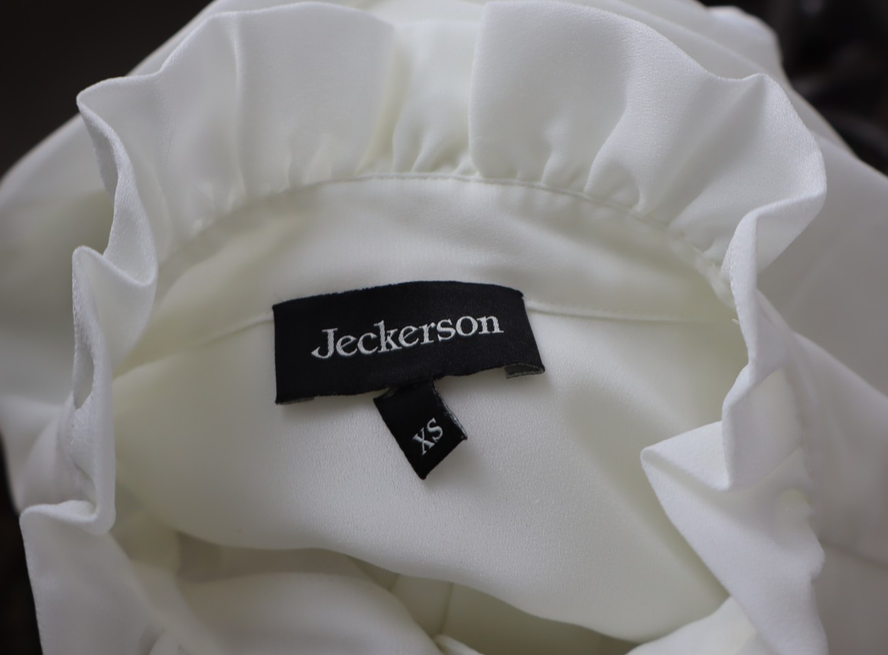 JECKERSON CAMICIA MANICA LUNGA DONNA TG. XS WOMAN SHIRT CASUAL VINTAGE BIANCO