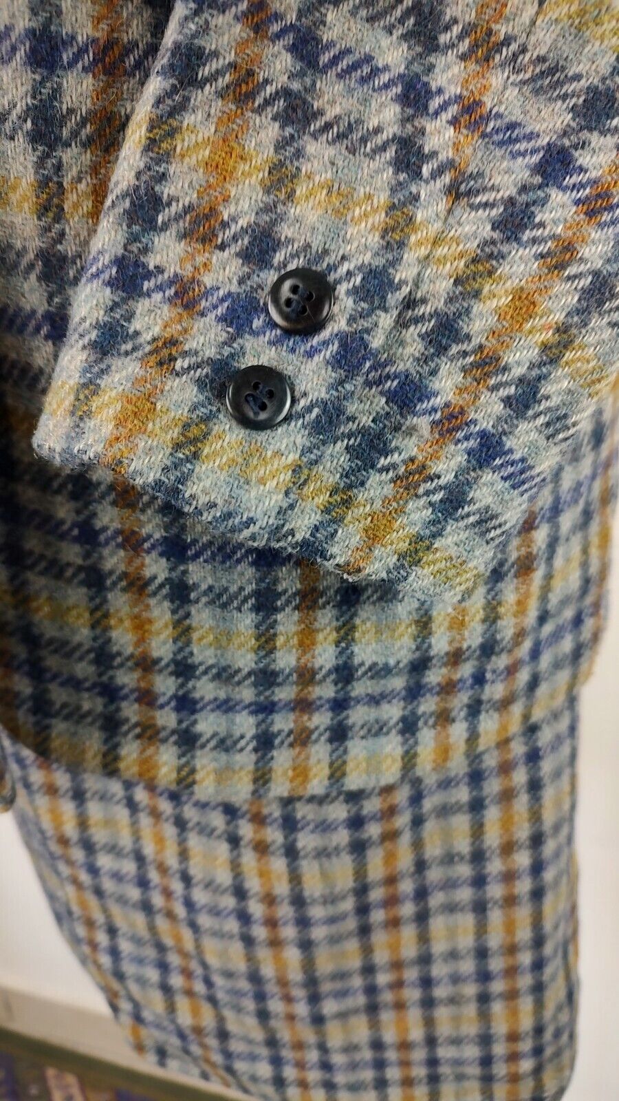 COLMAR COMPLETO DONNA Tg. 46 GIACCA GONNA DRESS VINTAGE CASUAL SUIT LANA TARTAN