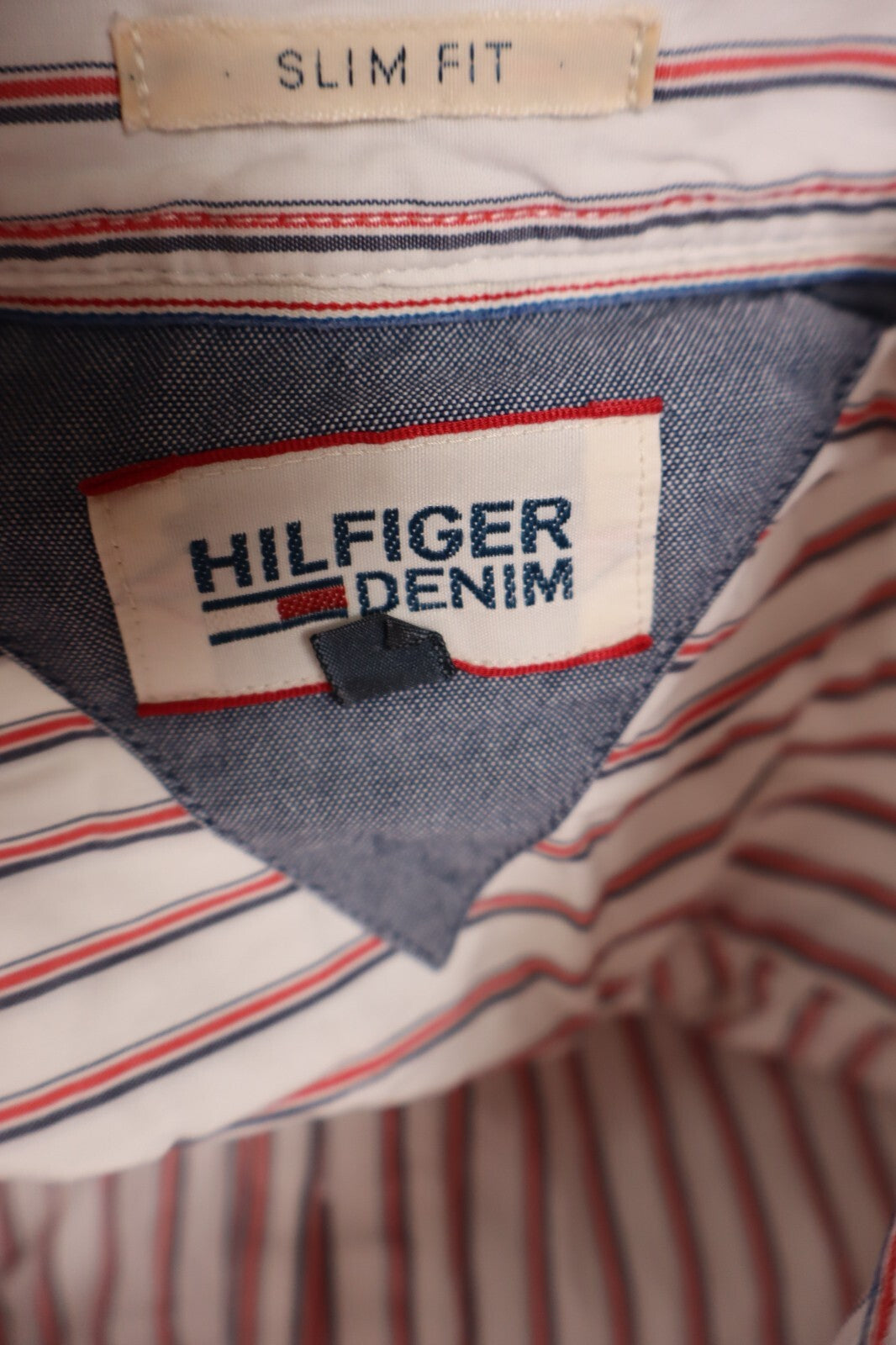 TOMMY HILFIGER CAMICIA UOMO COTONE TG. L MAN CASUAL VINTAGE COTTON SHIRT