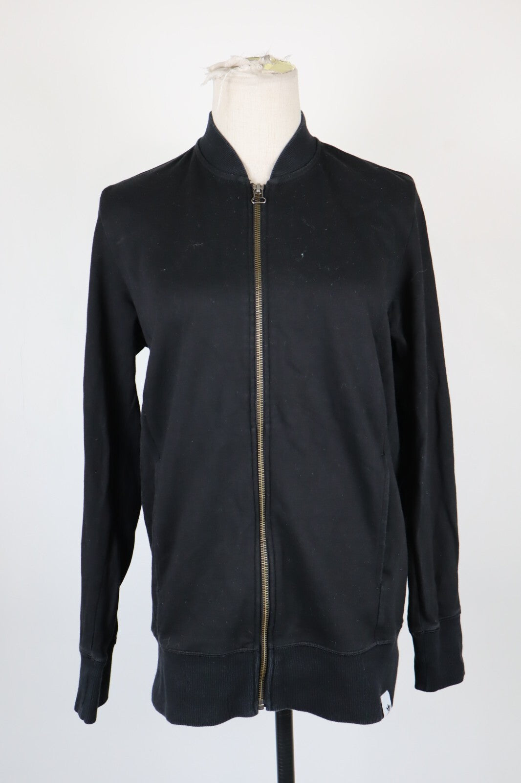 ADIDAS FELPA CON ZIP DONNA Tg 38 WOMAN CASUAL VINTAGE SPORT SWEATSHIRT COTONE