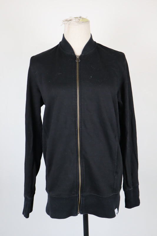 ADIDAS FELPA CON ZIP DONNA Tg 38 WOMAN CASUAL VINTAGE SPORT SWEATSHIRT COTONE